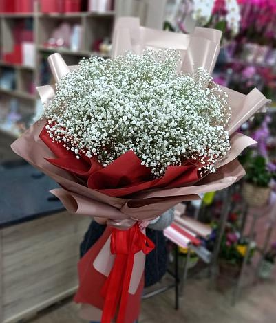 Букет цветов из: Гипсофила в Рылеево