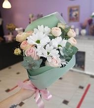 Букет цветов из:  Хризантемы и Розы #REPLACE_PRED# Рылеево