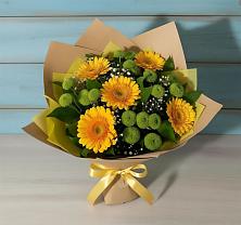 Букет цветов из:  Герберы и Хризантемы в Рылеево