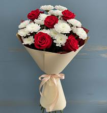 Букет цветов из:  Розы и Хризантемы в Рылеево