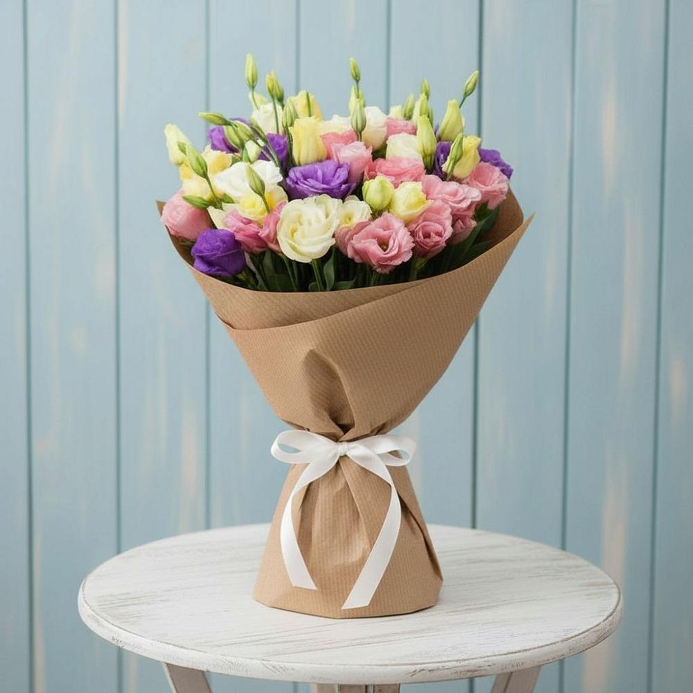 Букет цветов из: Лизиантусы в Рылеево