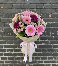 Букет цветов из:  Герберы и Хризантемы в Рылеево