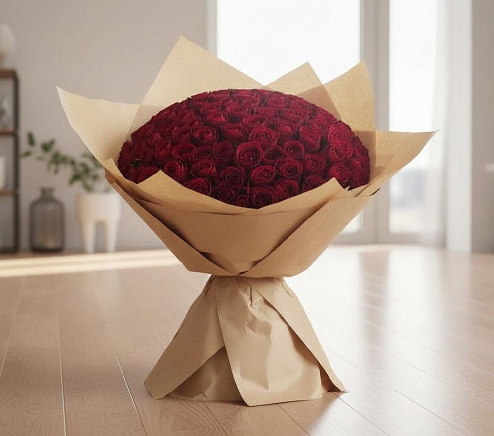Букет 101 Красная роза в Рылеево