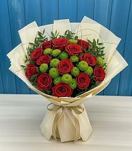 Букет цветов из:  Розы и Хризантемы в Рылеево