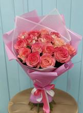Букет 15 Розовых роз Равель в Рылеево