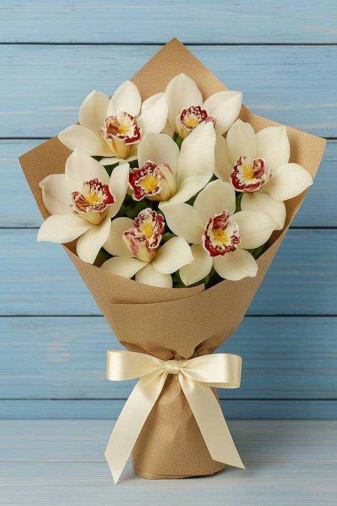 Букет цветов из: Орхидеи и Розы в Рылеево