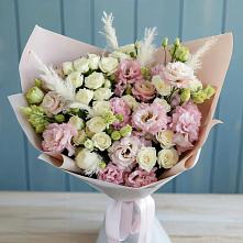 Букет цветов из:  Альстромерии и Розы в Рылеево