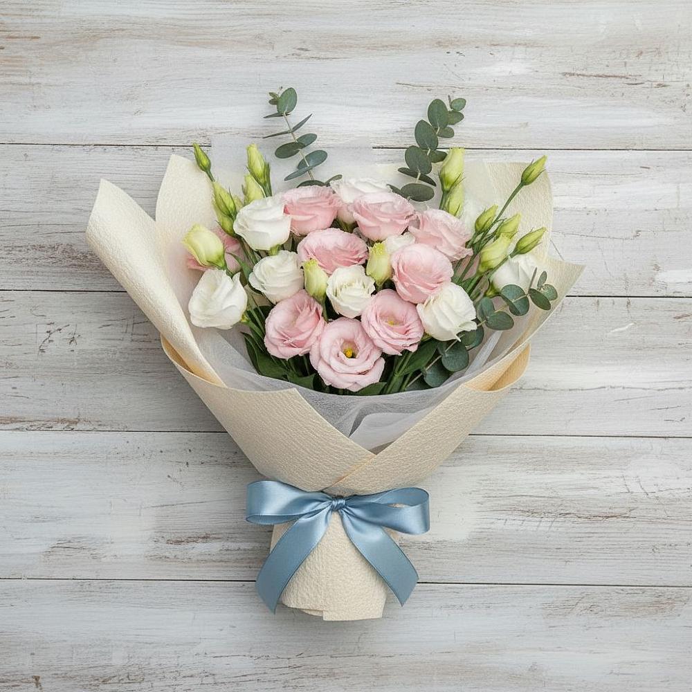 Букет цветов из: Лизиантусы в Рылеево